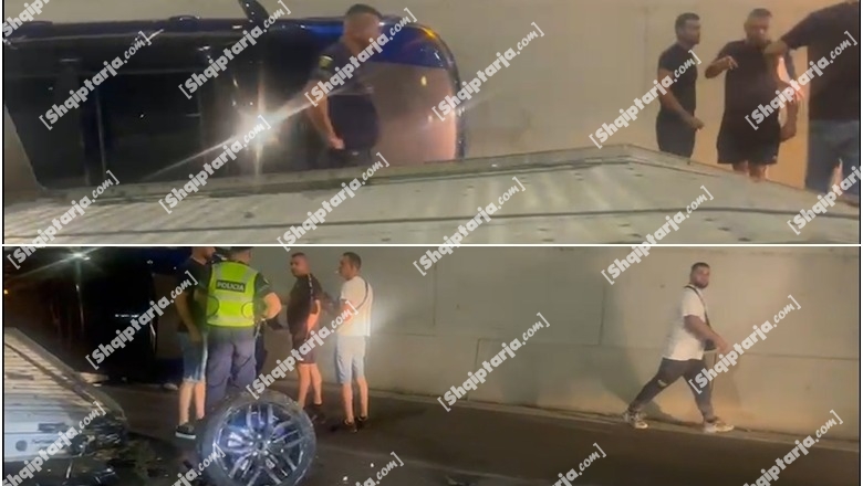 Aksident në Tiranë/ ‘Range Roveri’ me targa angleze përfundon në murin ...