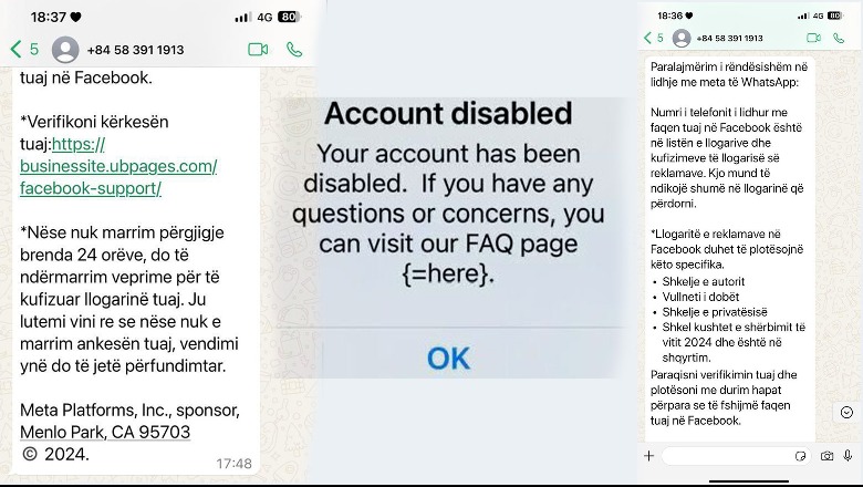 'Do t'ju mbyllim Facebook' mesazhe mashtruese në celularë si ato të kompanisë Meta, policia apel qytetarëve: Mos kryeni asnjë veprim