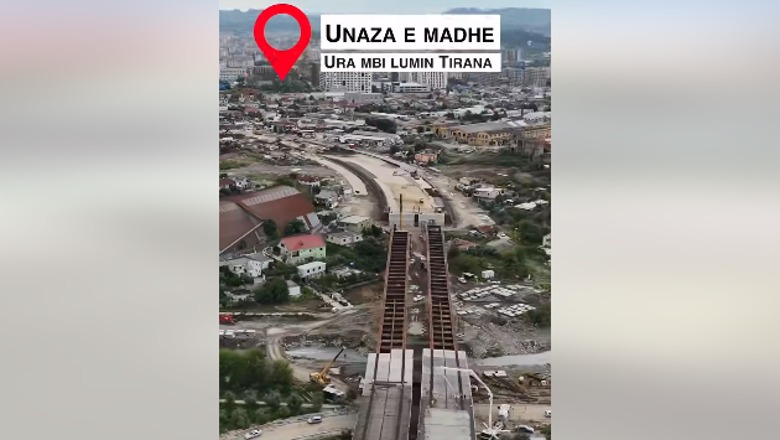 Unaza e Madhe, realizohen mbi 70% e punimeve në urën mbi lumin e Tiranës