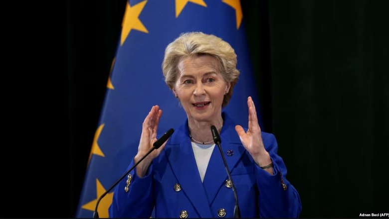 Von der Leyen viziton sot Kosovën, takime me Osmanin dhe Kurtin