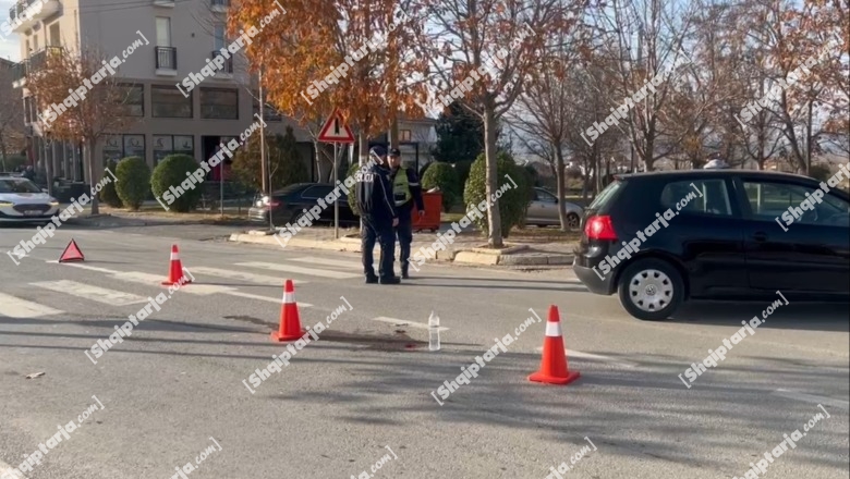 Aksident në Korçë/ Makina përplas këmbësorin, ende nuk dihet gjendja shëndetësore