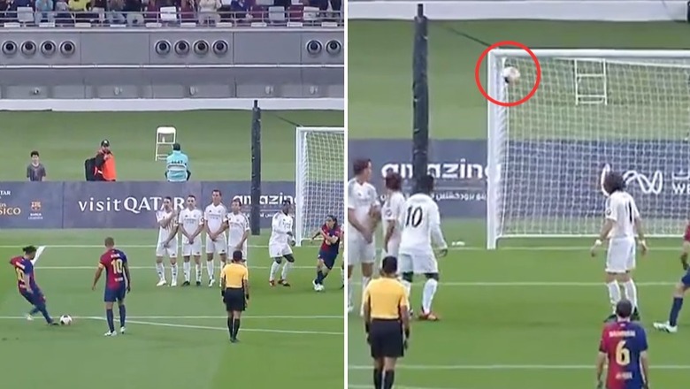 VIDEO/ Klas i pastër, Ronaldinho i shënon supergol Real Madridit në El Clasicon e legjendave