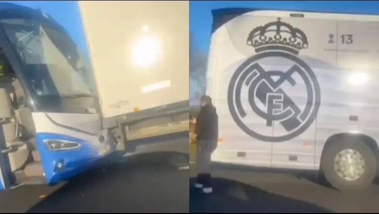 Real Madridin e ndjek tersi, pas humbjes me Liverpool i përplaset edhe autobusi (VIDEO)