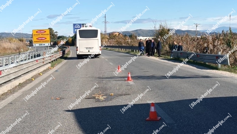 Aksident në Fier-Lushnjë, plagoset motoçiklisti! U godit nga pas nga një veturë, u përplas dhe me autobusin duke u shembur në asfalt