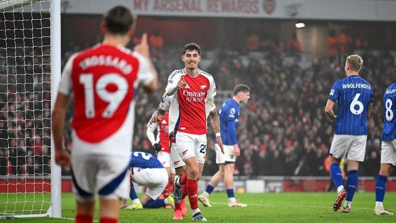 VIDEO/ 11 ndeshje pa humbje, Arsenali mposht 1-0 Ipswich