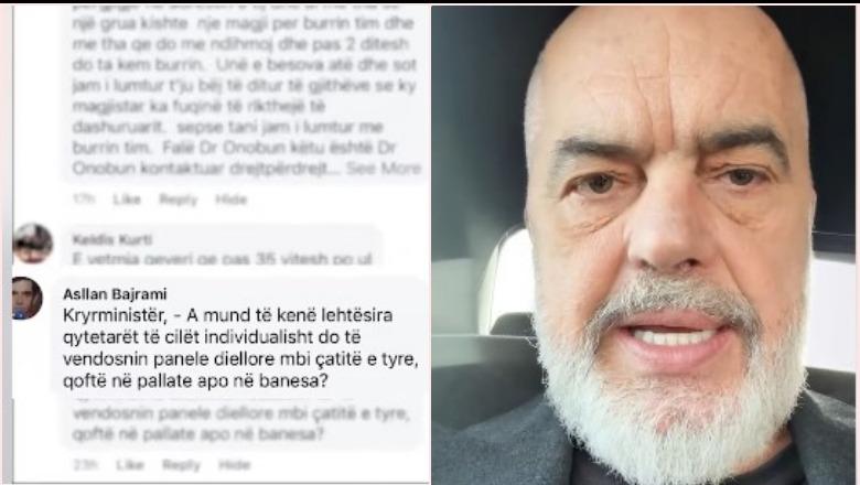 Rama i përgjigjet 'Sy më sy' komentuesit: Së shpejti paketa e dytë mbështetëse për panelet diellore për familjarët