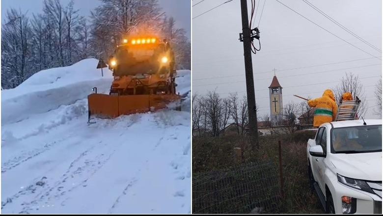 Kryebashkiaku Beci: Vetëm Kir-Shosh e bllokuar për shkak të borës e dherave, shoferët të lëvizin vetëm me zinxhirë e goma dimërore në zonat malore