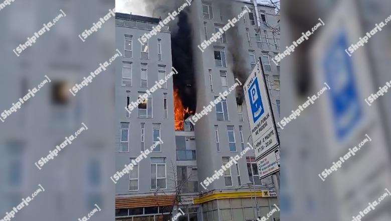 Tiranë/ Zjarri i një dite më parë në katin e katërt të një ndërtese në 'Komunën e Parisit', Policia: Janë djegur zyrat e një banke të nivelit të dytë dhe një restorant