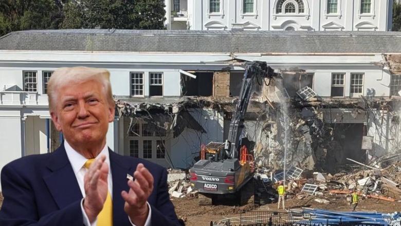 Trump urdhëron shembjen e një pjese në Shtëpinë e Bardhë për të ndërtuar një sallë vallëzimi (VIDEO)