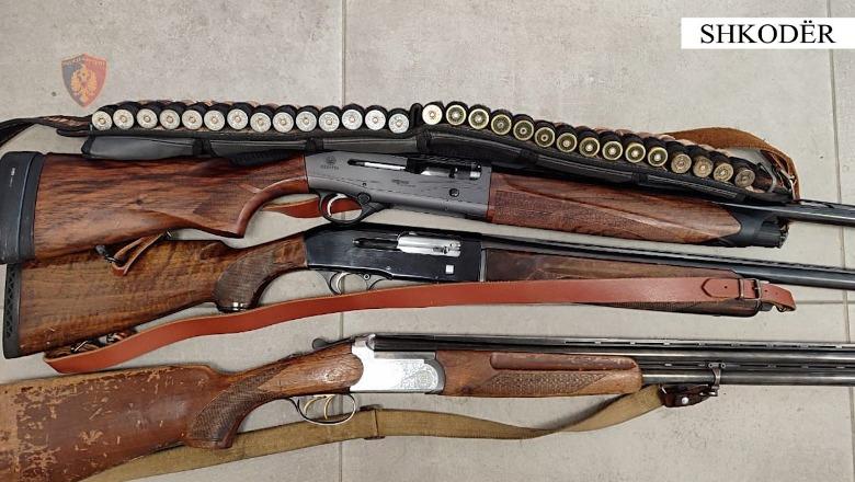 Shkodër/ Xhup me mbishkrimin 'Policia' dhe armë gjahu në makinë, nis hetimi për dy persona