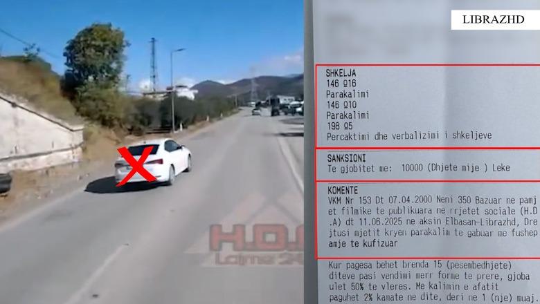 Kryen parakalime të gabuara, Rrugorja e Elbasanit gjobit me nga 10 mijë lekë 4 shoferë