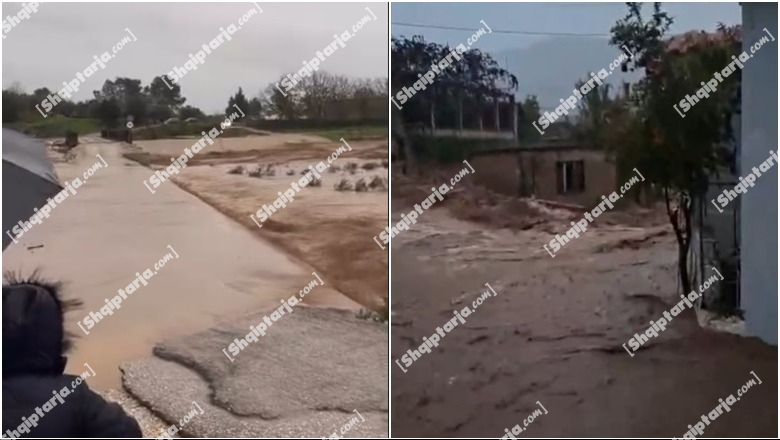 Moti i keq/ Vërshojnë ujërat në Delvinë, izolohen banorët në fshatin Vanë dhe lagjen Xhermëhallë (VIDEO)