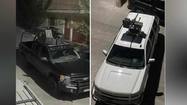 Meksikë  Narkotrafikantët dhe fenomeni i mjeteve të specializuara  tani mbi çatitë e SUV eve po shfaqen mitralozë të komanduar me telekomandë