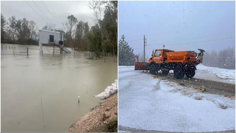 Moti i keq  Përmirësim i situatës në Fier  ulet niveli i Vjosës dhe Semanit  tërhiqen ujërat nga tokat bujqësore  Korça zbardhet nga dëbora