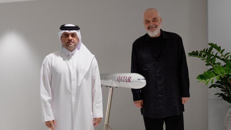 Rama takohet me drejtorin e Qatar Airways në Doha  Shpresoj që së shpejti të kemi fluturimet e kompanisë për Tiranë