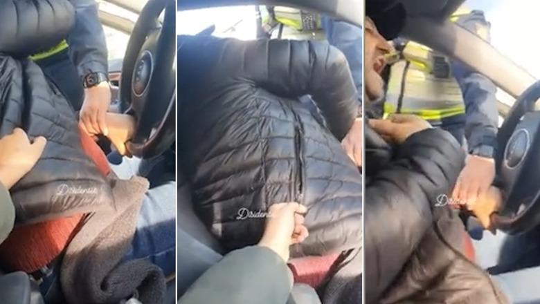 Vlorë  U ndalua për shkelje rrugore  policia e arreston në sy të fëmijës  Vajza e mitur shpërthen në ulërima  Ju lutem  ju lutem    o babi  VIDEO 