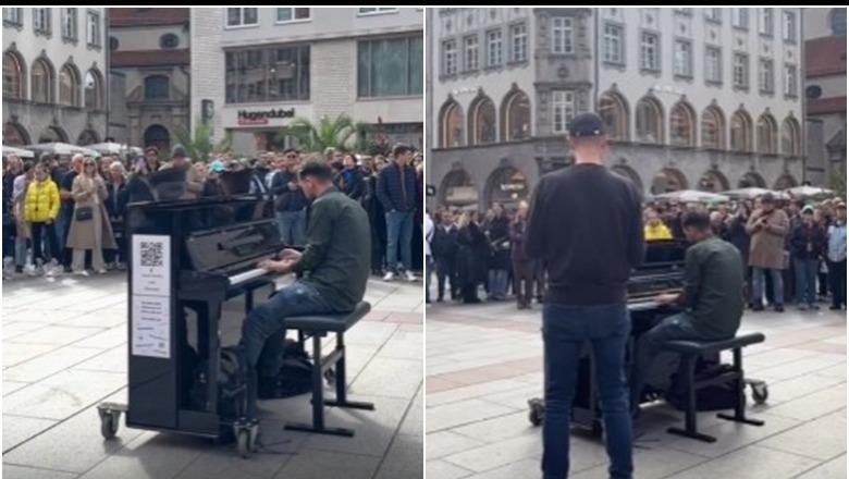 Shqiptari mahnit gjermanët  sjell në piano  Rrjedh në këngë e ligjërime  mes Mynihut  VIDEO 