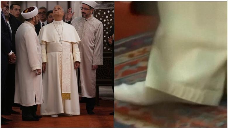 Papa Leone XIV në Turqi  hyn zbathur në Xhaminë Blu të Stambollit por nuk lutet  VIDEO 