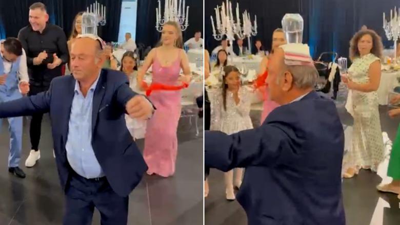 VIDEOLAJM  Ish naftëtari në pension nga Roskoveci  sfidon vitet duke kërcyer me gotë në kokë