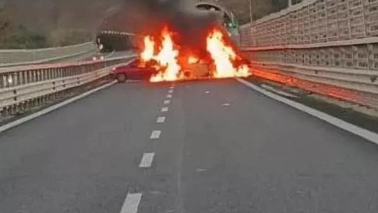 Grabitje spektakolare në Itali/ Grupi kriminal sulmon automjetin e blinduar brenda tunelit, vjedhin 2 milionë euro! Dogjën dy mjete për të bllokuar trafikun (VIDEO)