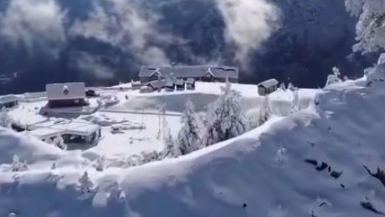 Nën petkun e bardhë të dëborës  pamjet  magjike  nga Alpet shqiptare  VIDEO 