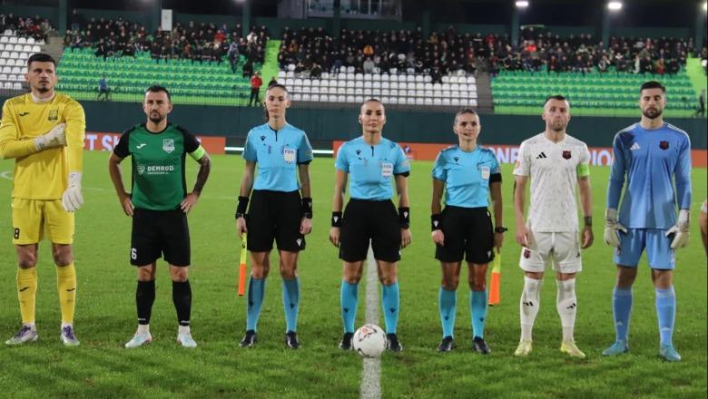 Ndodhi për herë të parë në Shqipëri, një ndeshje e Superligës u drejtua nga tre gjyqtare vajza
