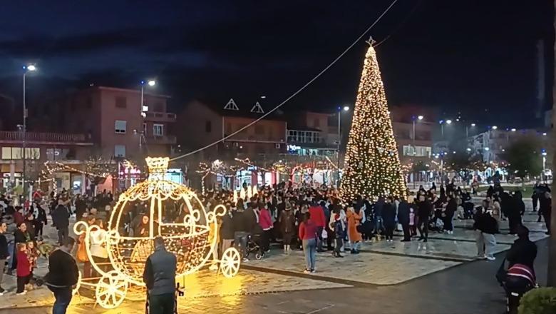 Nis sezoni i festave edhe në Lushnjë, ndizen dritat në qytet (VIDEO)