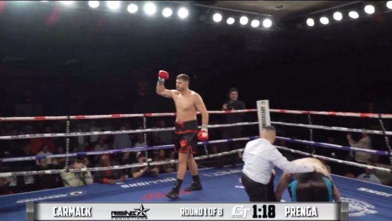 Kristjan Prenga i pamëshirshëm, 'nokaut' amerikanit në raundin e parë në SHBA! Rekorde për boksierin