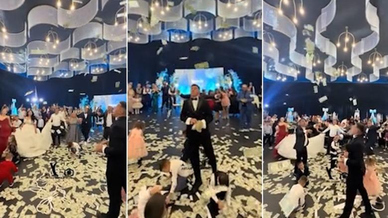 Sulmuesi i Kombëtares shqiptare ‘e djeg’ në dasmën e motrës, mbush sallën me para (VIDEO)