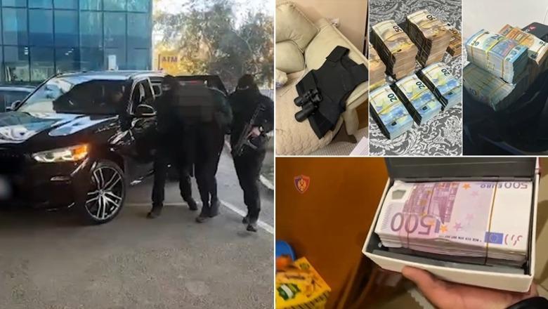 Goditja e grupeve kriminale, dalin pamjet e operacionit! Kontrolle në 12 ambiente! Sekuestrohen armë, celularë, jelek antiplumb e 430 mijë euro (VIDEO)