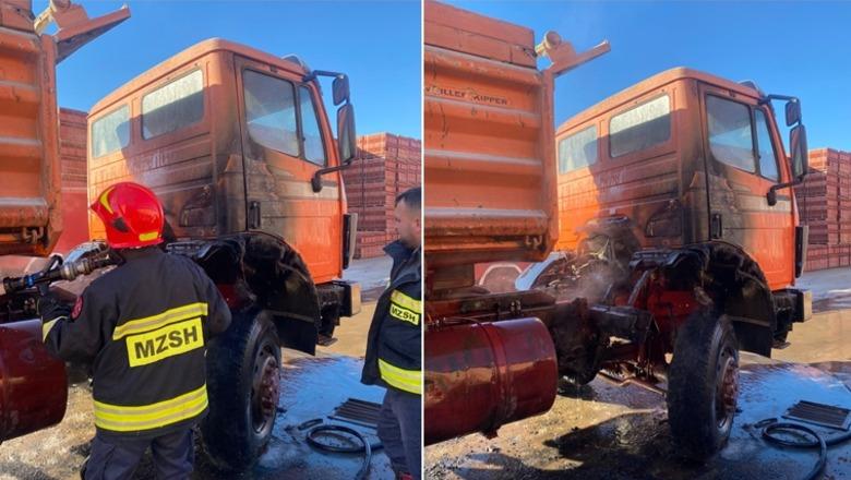 Lezhë/ Kamioni përfshihet nga flakët në fabrikën e tullave, nuk dihen shkaqet