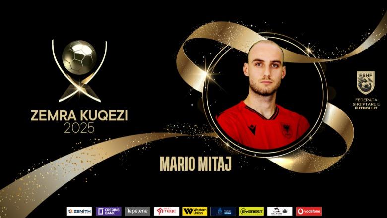 Topi i Artë 2025/ Mario Mitaj nderohet me trofeun 'Zemra Kuq e Zi' nga tifozët shqiptarë