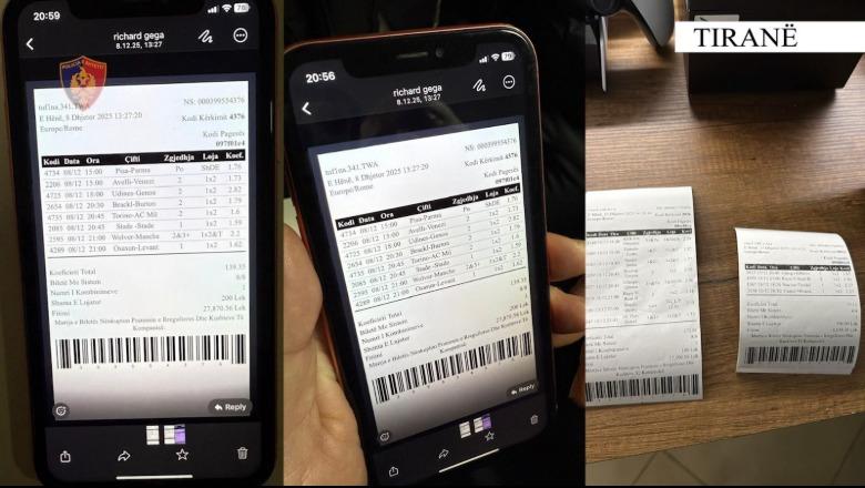 Tiranë/ Arrestohen 3 persona, përshtatën lokalet për të organizuar lojëra fati! Nën hetim dhe dy të rinj, u kapën duke vendosur baste