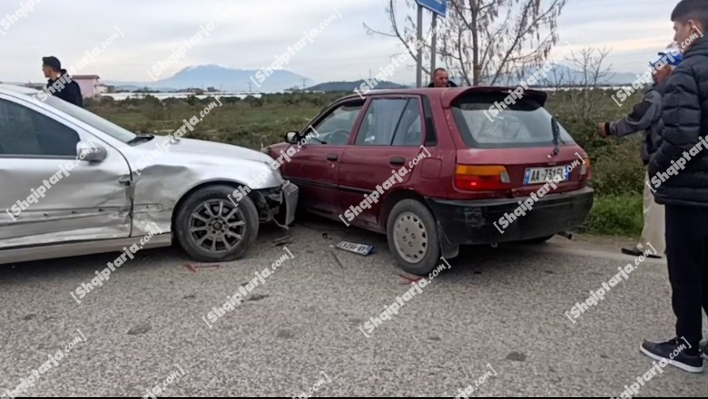 Aksident i trefishtë në aksin Lushnjë-Berat, 'Benzi' përfundon në kahun tjetër të rrugës (VIDEO)