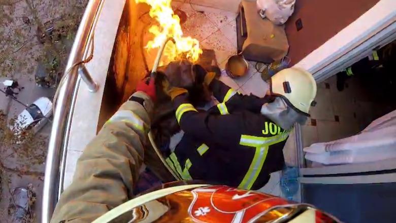 Vlorë/ Merr flakë bombula e gazit në lagjen Pavarësia, shuhet nga forcat zjarrfikëse, s'ka persona të lënduar 