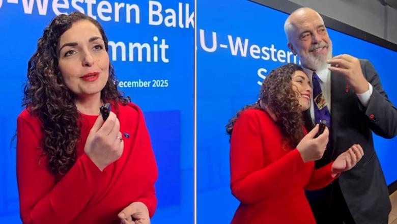 Osmani në Bruksel: Kosovës i hiqen të gjitha sanksionet nga janari! Rama e përqafon: Meritë e jotja (VIDEO)