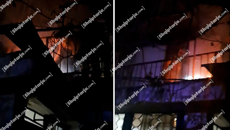 Përfshihet nga flakët një banesë në Vlorë (VIDEO)