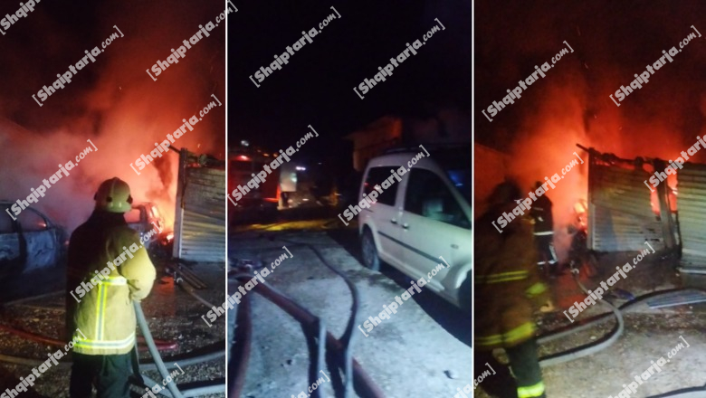 Librazhd/ Zjarri shkrumbon një kioskë dhe dy automjete, dyshohet për zjarrvënie të qëllimshëm
