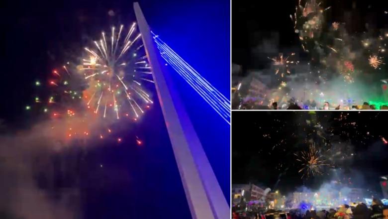 Muzikë e fishekzjarre në Fier për ardhjen e 2026-ës, fëmija i parë është djalë (VIDEO)