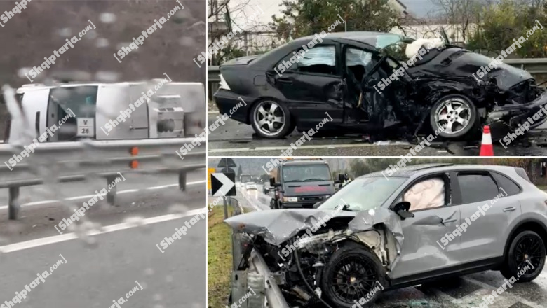 Aksident i rëndë në Lezhë, humbin jetën polici dhe bashkëshortja, plagosen nëna e fëmija! Autobusi përmbyset në Rrugën e Kombit (VIDEO)