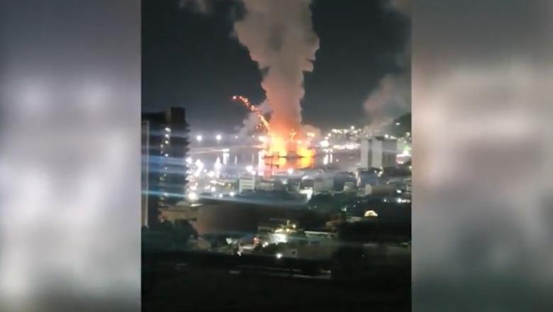 VIDEO-LAJM/ Venezuelë, publikohen pamjet e shpërthimit në portin e La Guaira