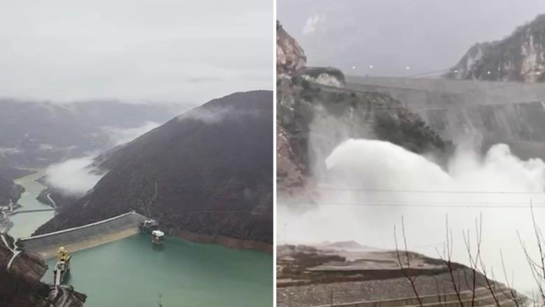 Moti i keq/ Vijojnë shkarkimet e ujit në hidrocentralet e Komanit dhe Vaut të Dejës (VIDEO)