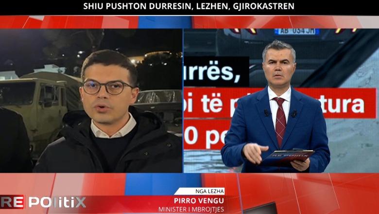 Përmbytjet në vend/ Ministri Pirro Vengu për Report Tv: Situata në Gjirokastër kritike, kaskada e Drinit e qëndrueshme! 180 banorë të evakuuar në Durrës