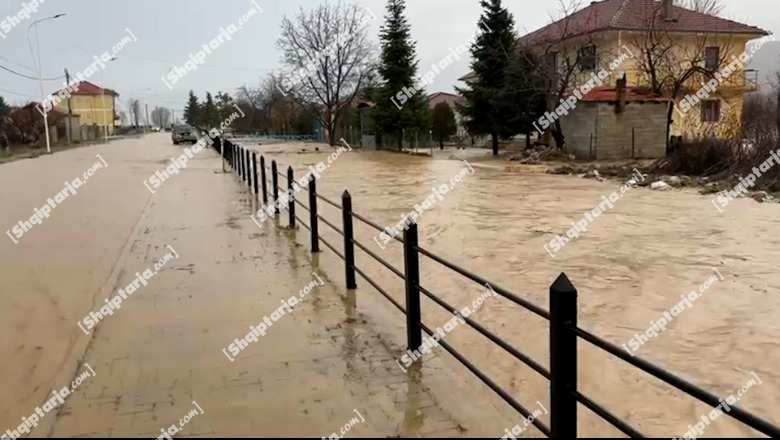 Korçë/ Rritet niveli i ujit në lumenjtë Starovë e Vërdovë, rrezikojnë të dalin nga shtrati (VIDEO)