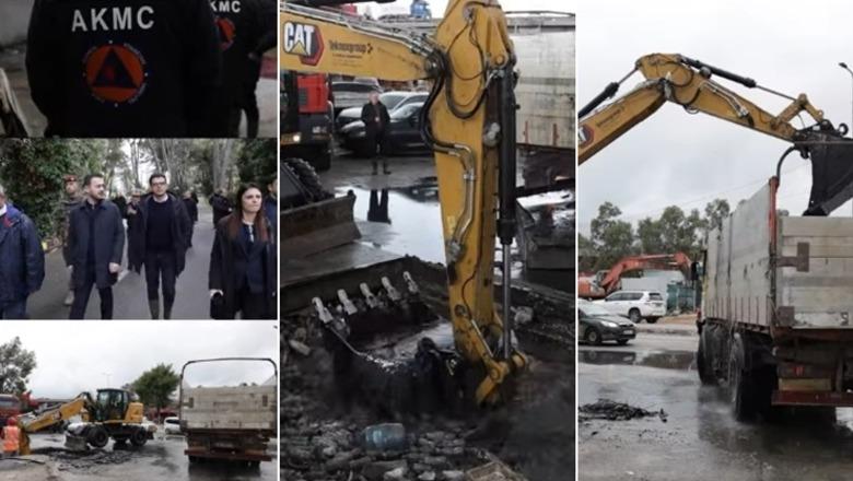 Moti i keq/ Ministri Salla ndjek nga afër situatën e përmbytjeve në Durrës