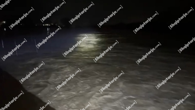 Vlorë/ Lumi Vjosa arrin 9 metra mbi nivelin e detit, situatë e rrezikshme në Mifol