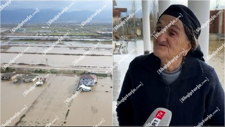 “Po më vdes plaku në ujë”- Çarja e argjinaturës përmbyt disa fshatra të Kurbinit dhe Krujës, dalin pamjet ‘apokaliptike’ të kapura me dron