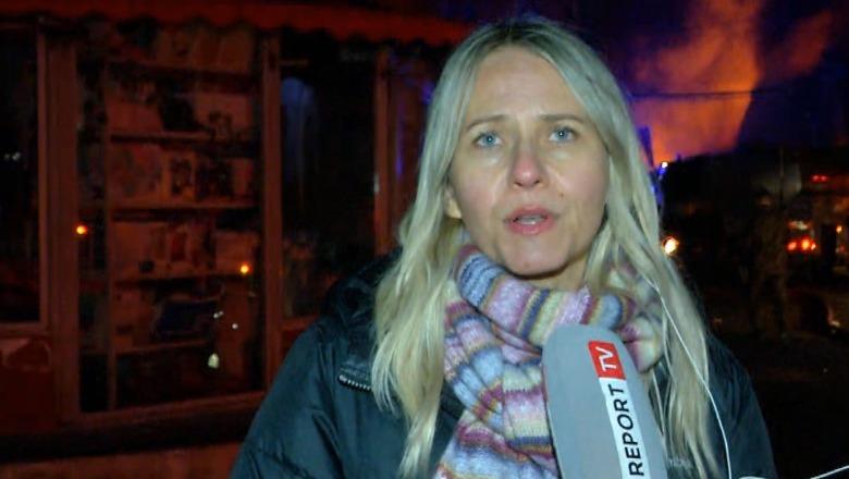 Zjarri te tregu i '5 Majit'/ Ristani për Report Tv: Flakët kanë kaluar te kapanoni i dytë, por janë nën kontroll! Nuk ka rrezik për banesat! Dëmi voluminoz