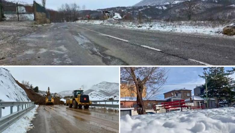 Dëbora paralizon qarkullimin, rruga Qukës-Qafë Plloçë e bllokuar! Rruga e Arbrit e pushtuar nga ngricat, fshatrat e Maliqit të izoluara