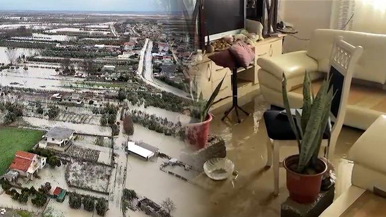 Tërhiqet Vjosa, por nuk 'fshin' gjurmët e dëmeve. Report Tv në Bishan dhe Ferras, toka e banesa me ujë: T’i marrim shtëpitë në krah larg lumit?!